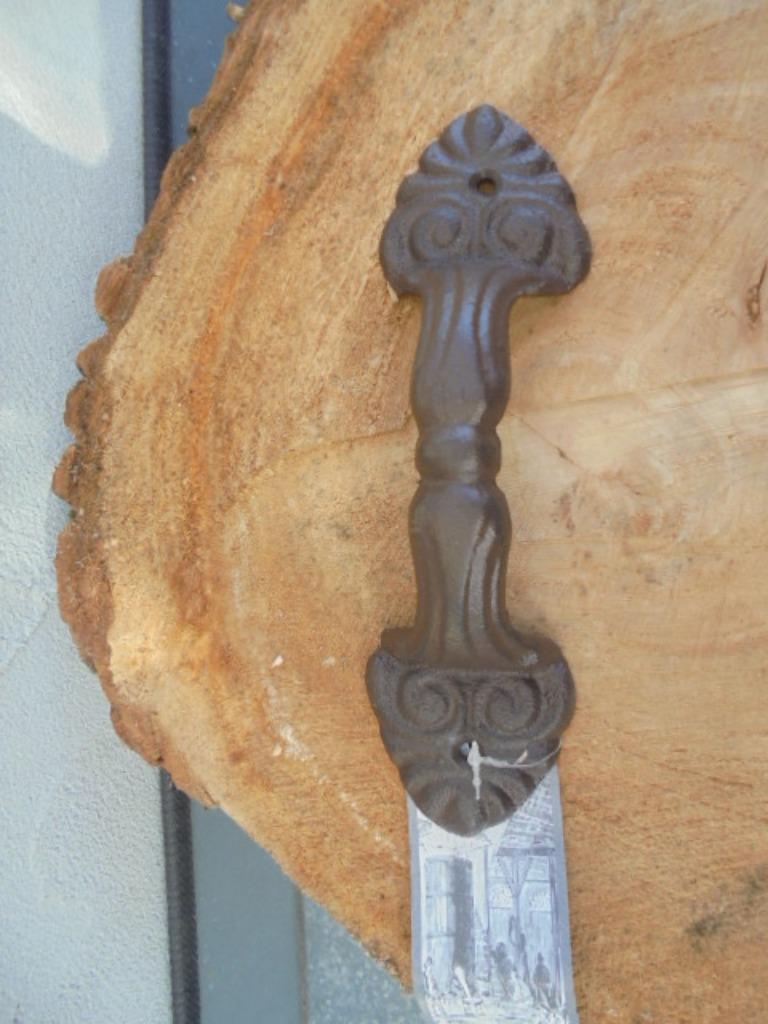 GIETIJZEREN DEURHANDVAT NOSTALGIE NIEUW, Doe-het-zelf en Bouw, Verzenden, Nieuw, Hout, Buitendeur