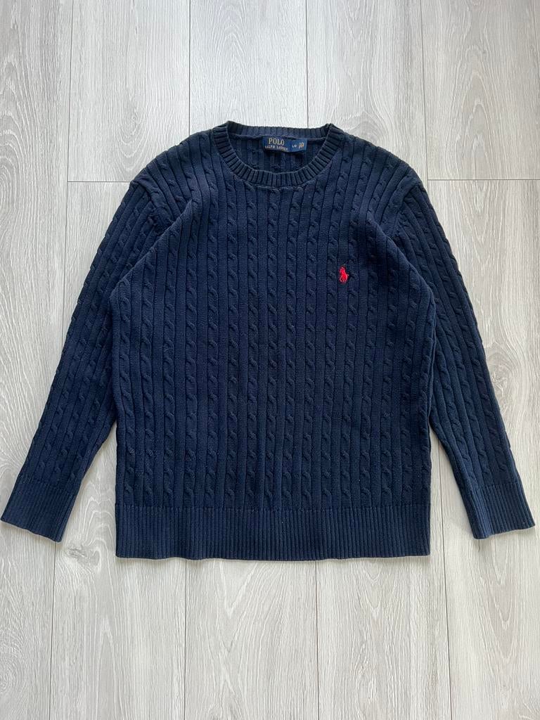 Knit  Polo Ralph Lauren sweater, Ophalen of Verzenden, Zo goed als nieuw, Maat 48/50 (M), Blauw