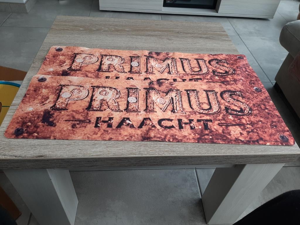 Primus haacht toogmatjes, Verzamelen, Biermerken, Ophalen of Verzenden, Nieuw, Reclamebord, Plaat of Schild