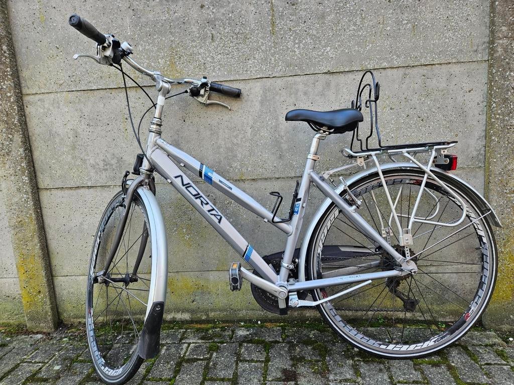Norta lichte, kleine damesfiets maat 48, zilvergrijs, Fietsen en Brommers, Ophalen