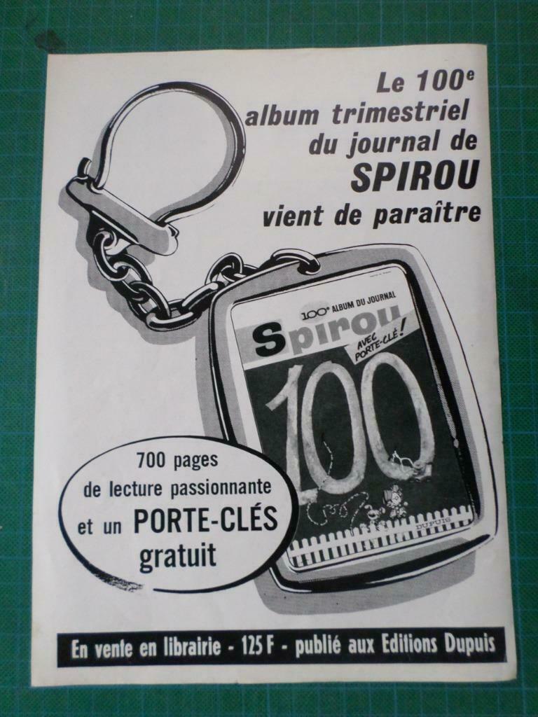 Spirou - publicité papier - 1966, Collections, Enlèvement ou Envoi, Gaston ou Spirou, Utilisé, Autres types