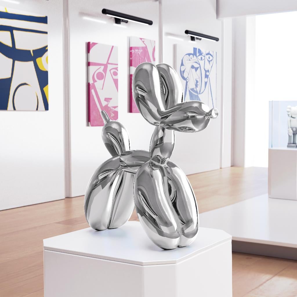 Jeff Koons (After) - Balloon Dog XXL Silver, Antiek en Kunst, Ophalen of Verzenden