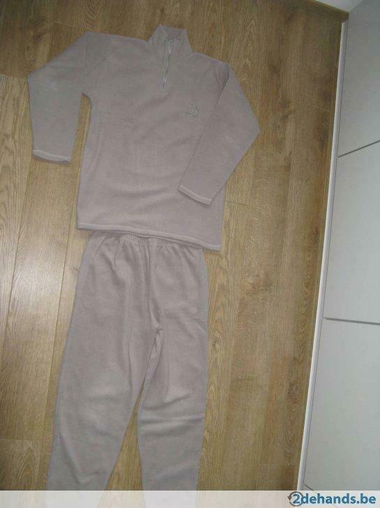 Warm fleece thuispak/pyjama, maat M, Ophalen of Verzenden, Grijs, Nachtkleding