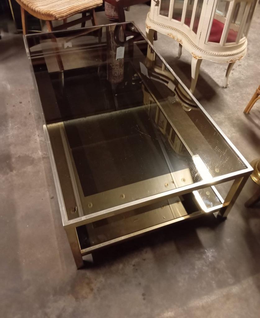 Midcentury salontafel van Belgo Chrom, Huis en Inrichting, Tafels | Salontafels, Ophalen, Zo goed als nieuw, Rechthoekig