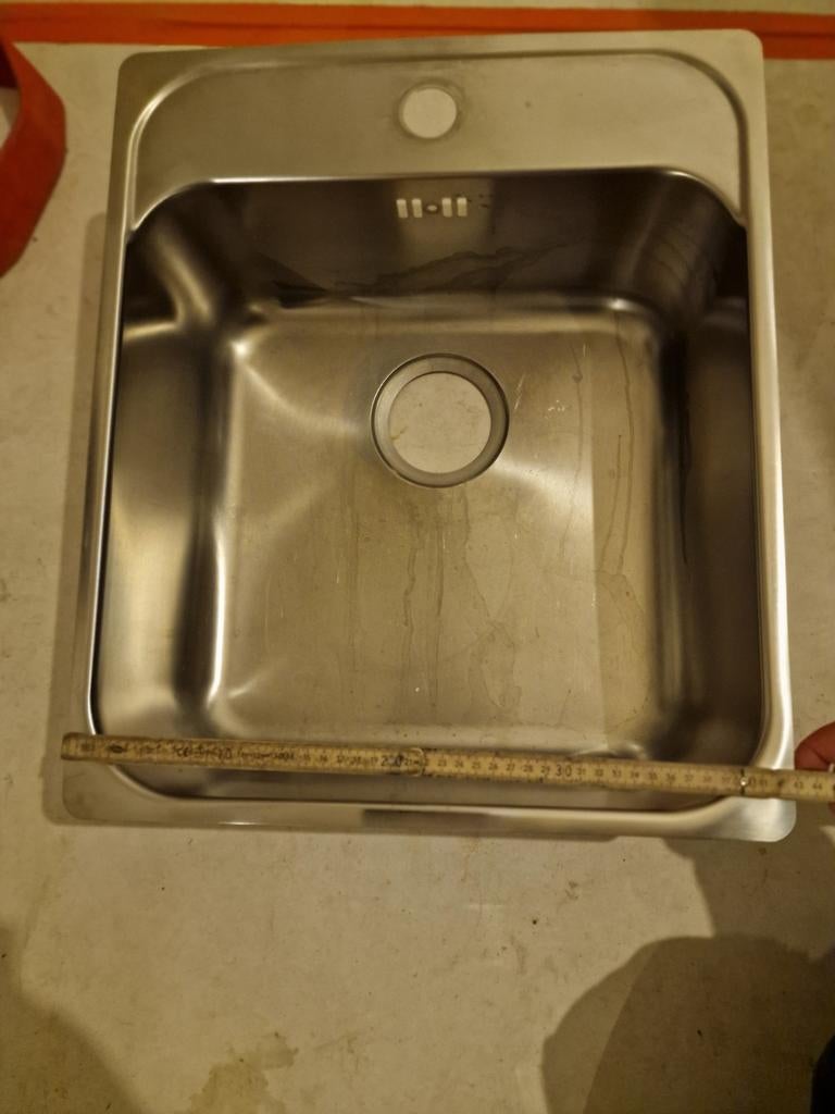 Spoelbak inox, Doe-het-zelf en Bouw, Ophalen, Zo goed als nieuw, Inox, Overige typen
