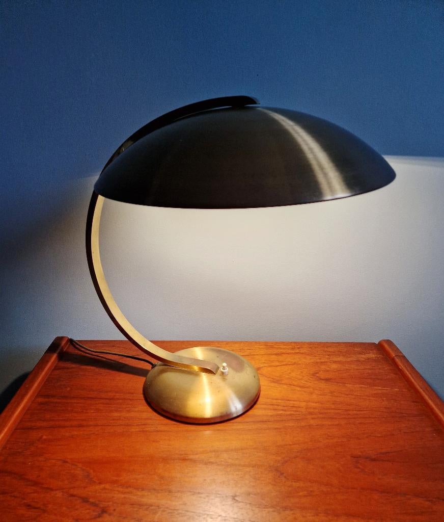Lampe de bureau Bauhaus en laiton, Egon Hillebrand, 1930, Enlèvement ou Envoi