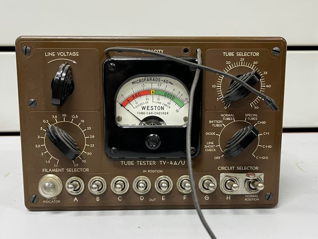 Lampemètre militaire WESTON TV-4A/U USA années 1950, Enlèvement ou Envoi, Utilisé