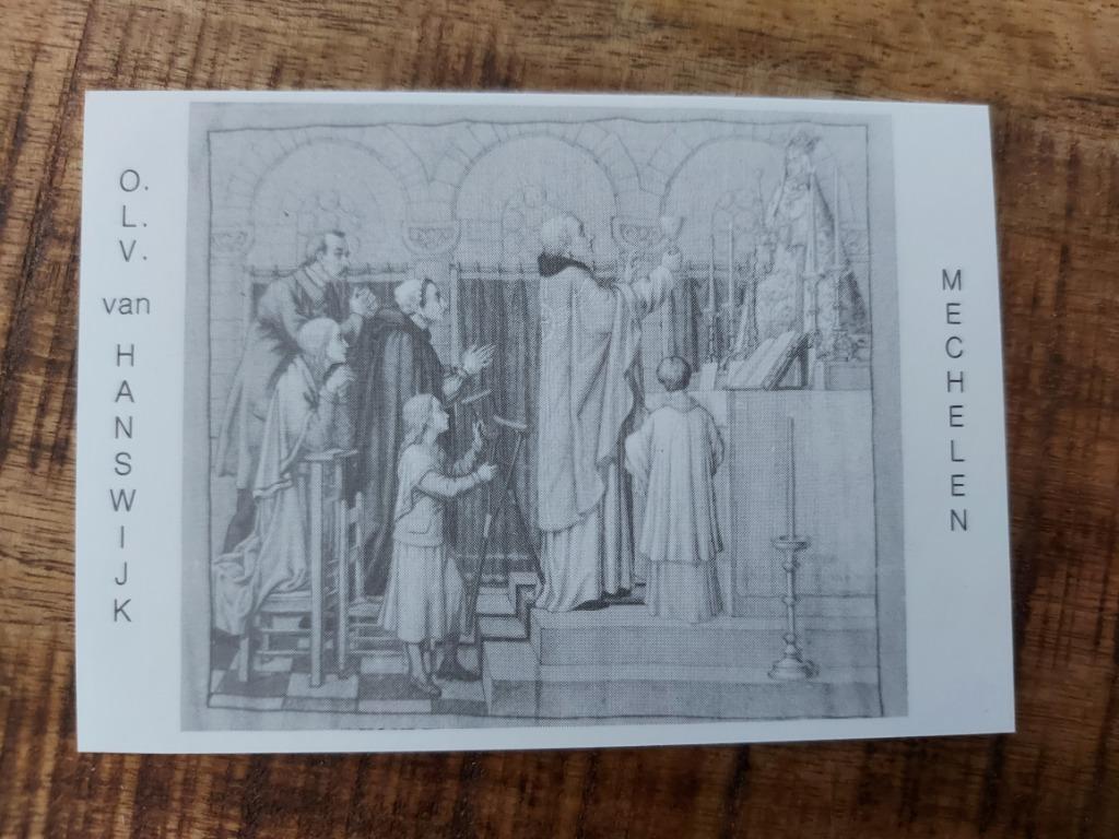 Gebedskaart uit 1989 O.L van Hanswijk Mechelen, Ophalen of Verzenden, 1980 tot heden, Ongelopen, Antwerpen