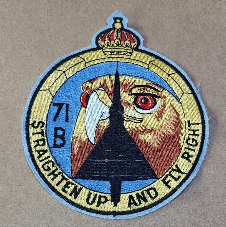 Force aérienne belge (patch promotionnel 71B), Collections, Enlèvement ou Envoi, Armée de l'air, Emblème ou Badge