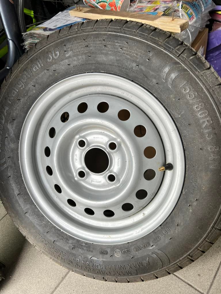 Nieuwe velg met band voor aanhangwagen 13”, Enlèvement, Comme neuf