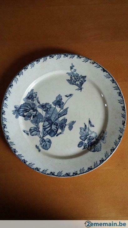 assiette plate Sarreguemines, Antiek en Kunst, Antiek | Keramiek en Aardewerk, Ophalen