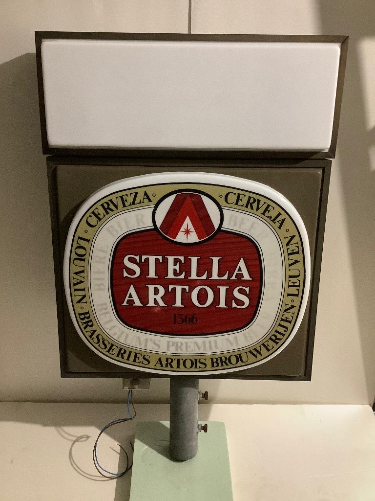 Retro stella artois lichtbak ( vaste prijs 95€), Ophalen, Gebruikt, Lichtbak of (neon) lamp