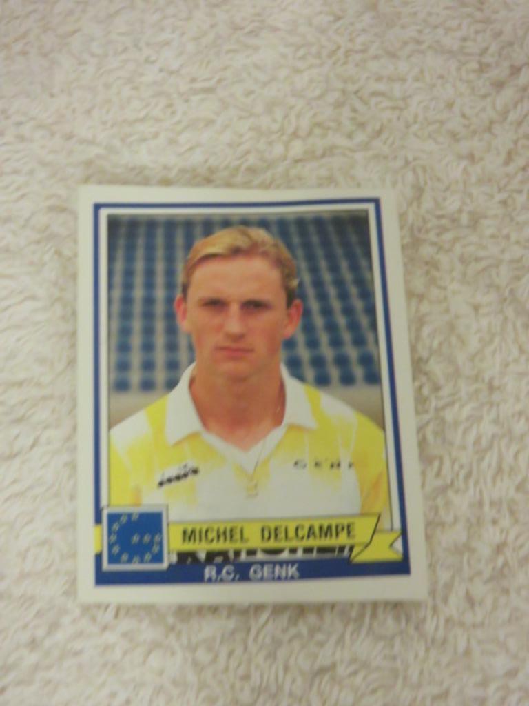 Voetbal : Sticker Football 94 : Michel Delcampe - KRC Genk, Ophalen of Verzenden, Nieuw, Poster, Plaatje of Sticker