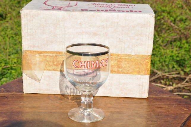 6 verres a chimay bord argenté, Enlèvement ou Envoi, Utilisé, Verre ou Verres