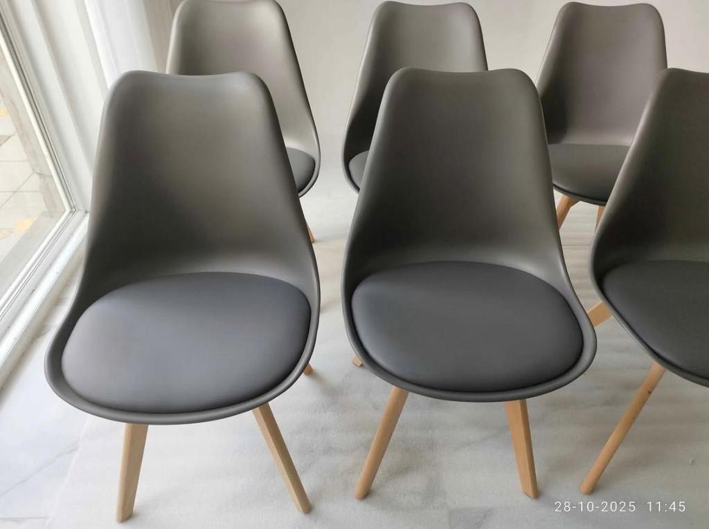 chaise neuf noir blanc gris plusieurs en stock, Enlèvement, Neuf, Autres couleurs, Cinq, Six Chaises ou plus