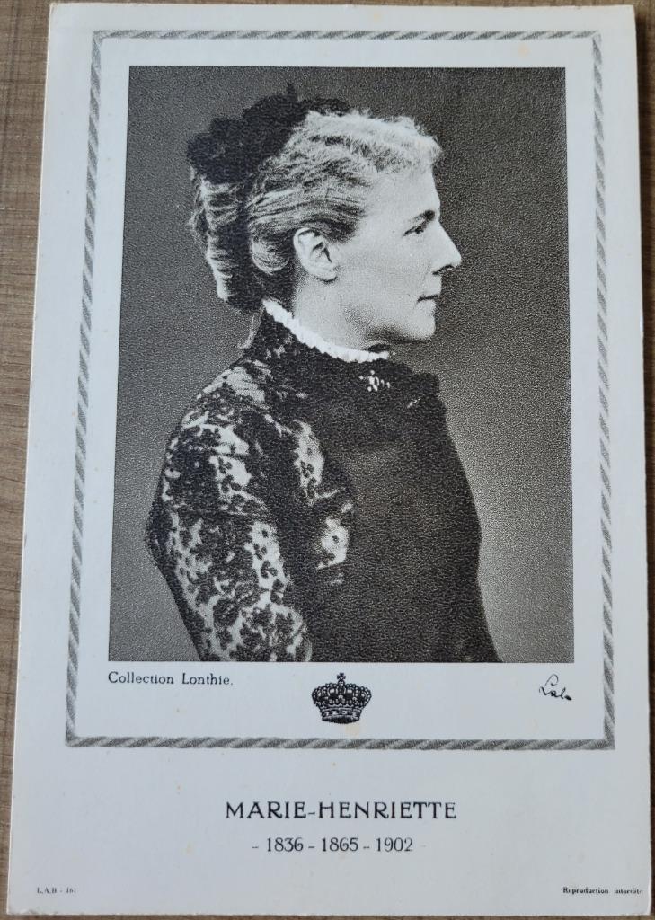 Oude fotoprent: Marie-Henriëtte van Oostenrijk, Enlèvement ou Envoi, Utilisé, Autres sujets/thèmes, Gravure