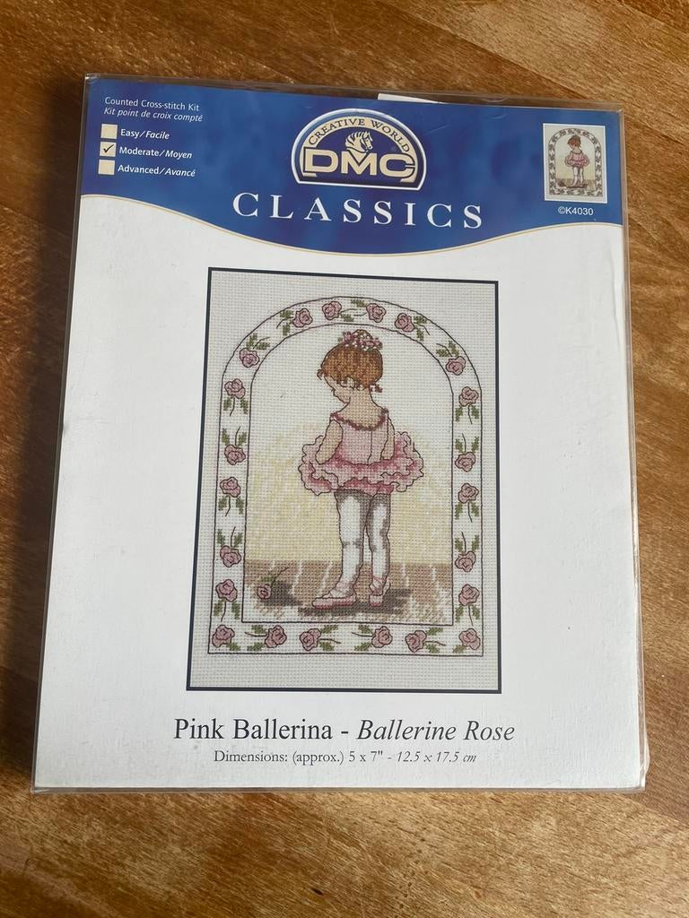 Kruissteekkit Pink Ballerina/DMC, Hobby en Vrije tijd, Ophalen of Verzenden, Nieuw