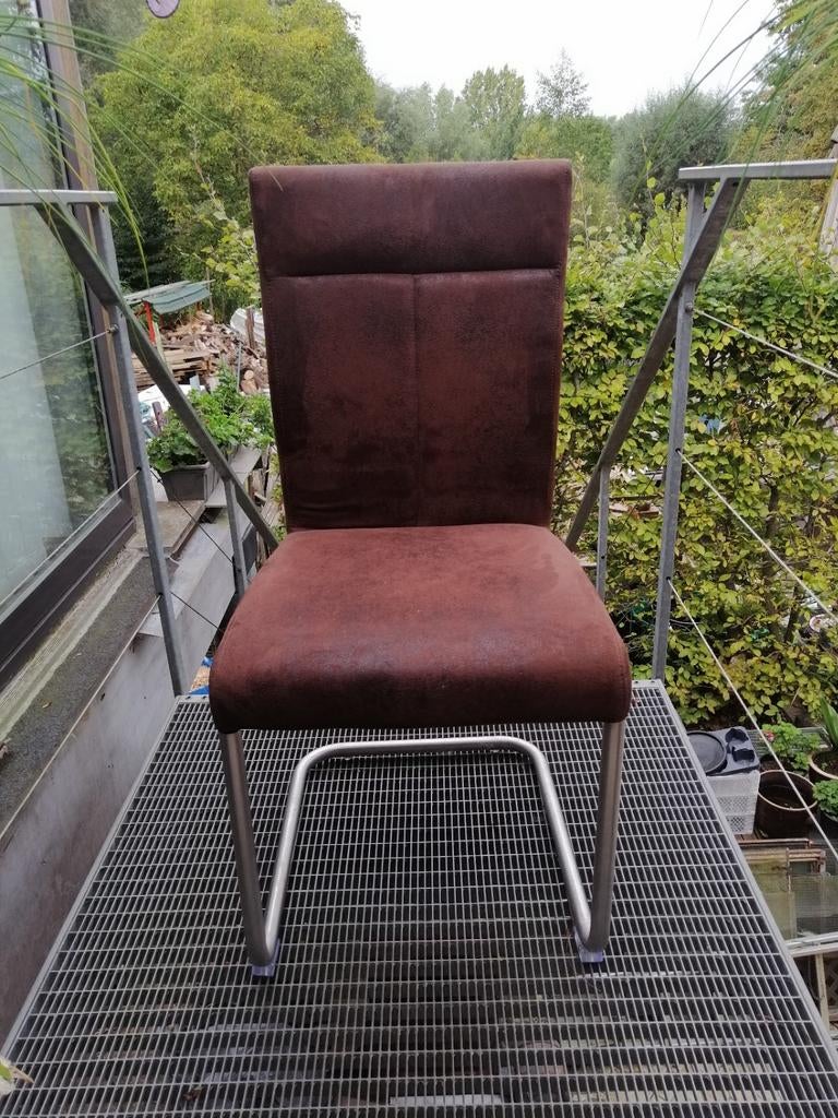 Eetkamerstoelen 4 stuks, Huis en Inrichting, Stoelen, Ophalen, Zo goed als nieuw, Bruin