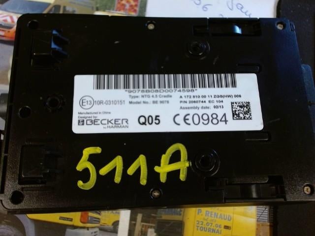 Module GPS Mercedes A176 2012-2015 A1728100011 (511A), Autos : Pièces & Accessoires, Habitacle & Garnissage, Utilisé, Enlèvement ou Envoi