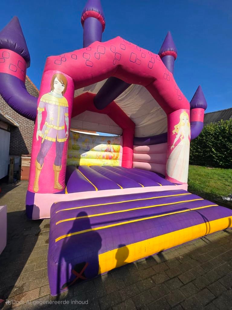 Prinsessen springkasteel, Ophalen of Verzenden, Zo goed als nieuw