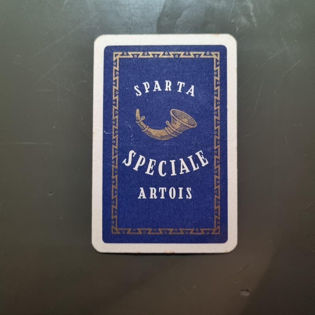 Carte de jeu Sparta Speciale Artois (modèle 1), Verzamelen, Biermerken, Ophalen of Verzenden, Gebruikt, Overige typen, Stella Artois