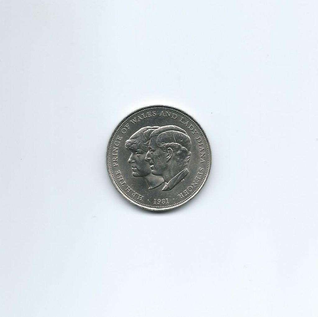 Groot-Brittannië, 25 New Pence 1981, Wedding Charles & Diana, Ophalen of Verzenden, Overige landen, Losse munt