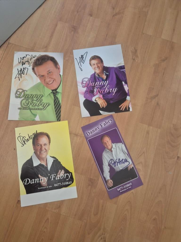 4 fotokaarten met handtekening Danny fabry, Envoi