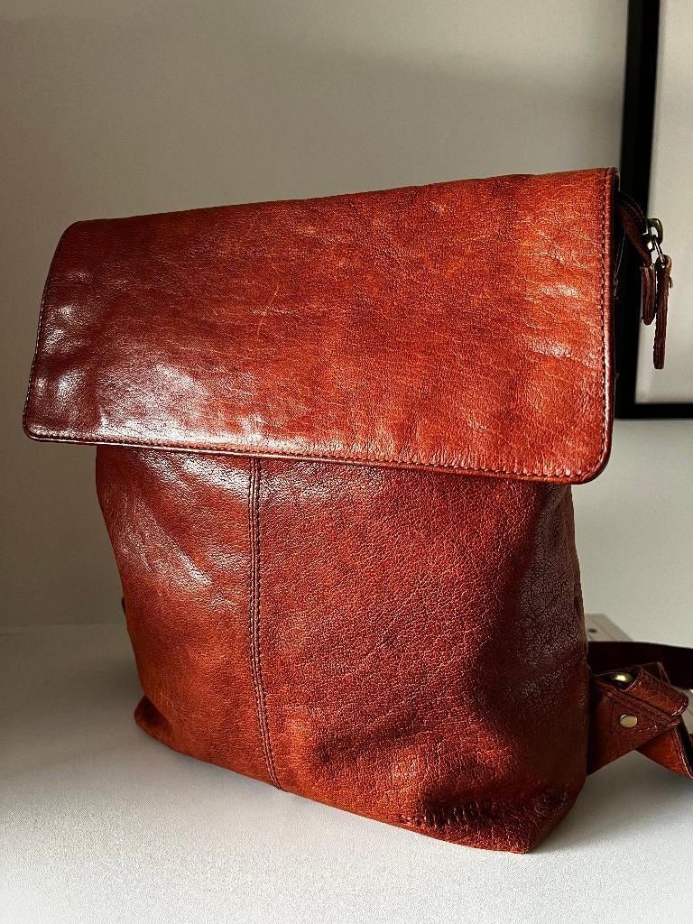 Tijdloze leren rugzak voor dames, koeienleer (STILORD), Overige merken, Ophalen of Verzenden, 30 tot 45 cm, Minder dan 25 cm