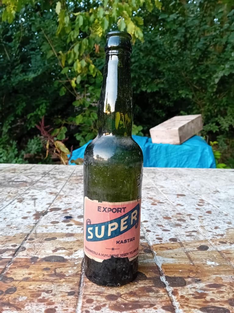 Oude vintage bierfles brouwerij Vuylsteke Tiegem, Verzamelen, Ophalen of Verzenden