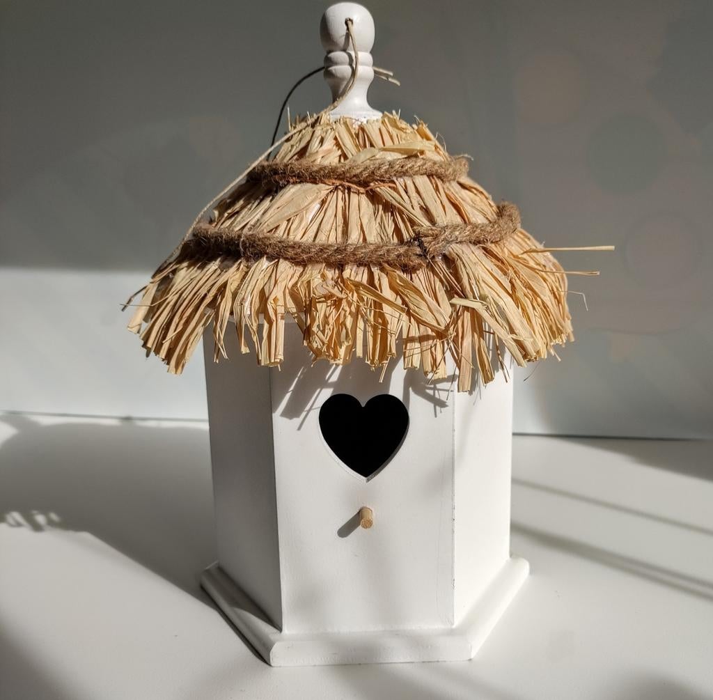 Houten met Rieten dak Vogelhuisje, Nieuwe., Ophalen, Nieuw