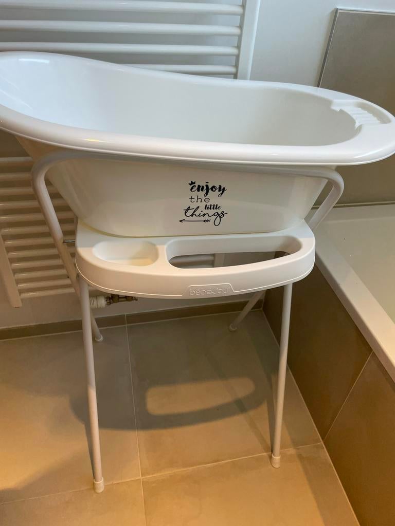 Bébé-jou Bad + Badstandaard - 103 cm - Wit, Kinderen en Baby's, Ophalen, Gebruikt, Badje, Bébé-jou
