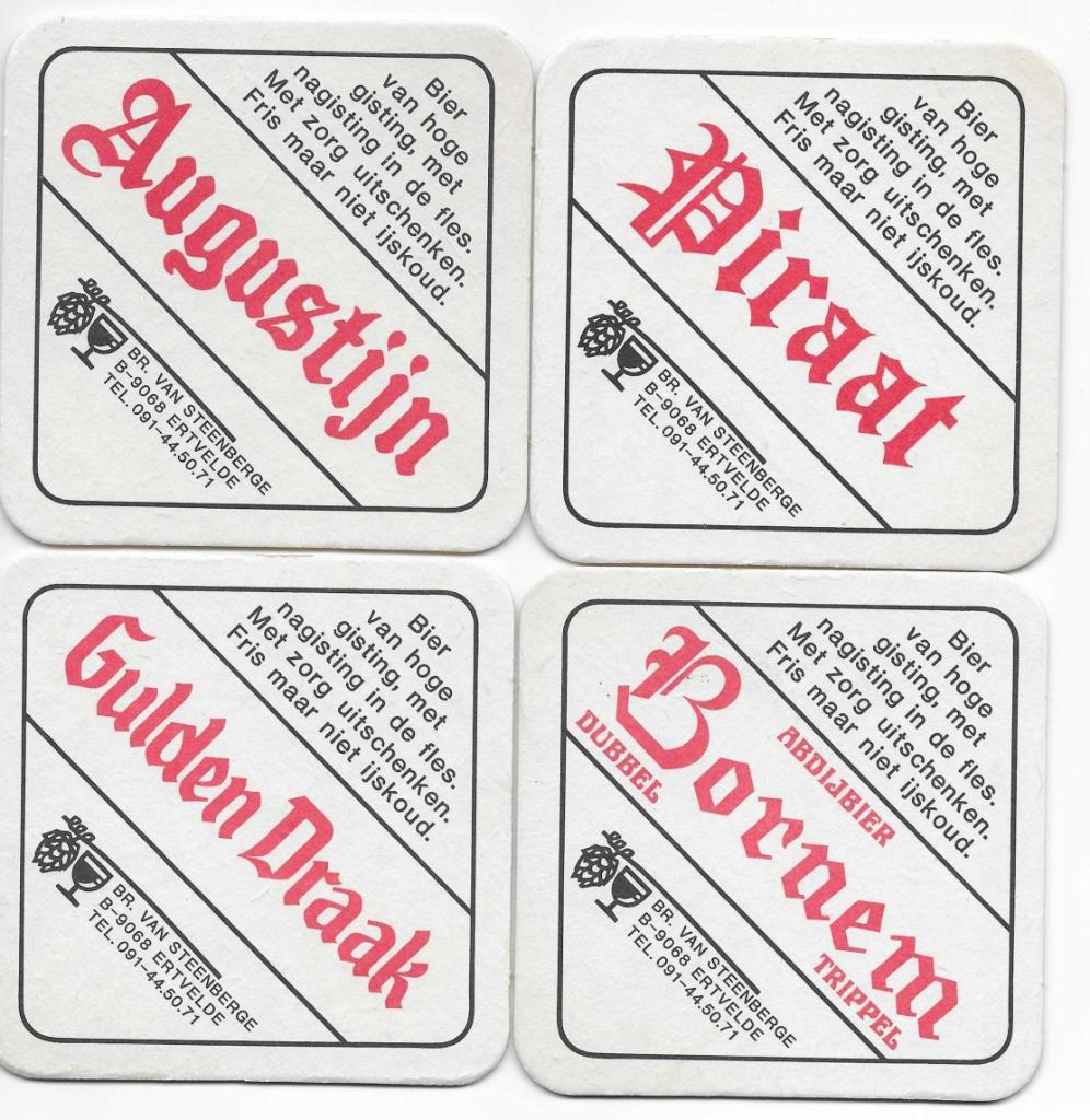 bierviltjes 4st Br. Vansteenberghe Augustijn, Verzamelen, Biermerken, Verzenden