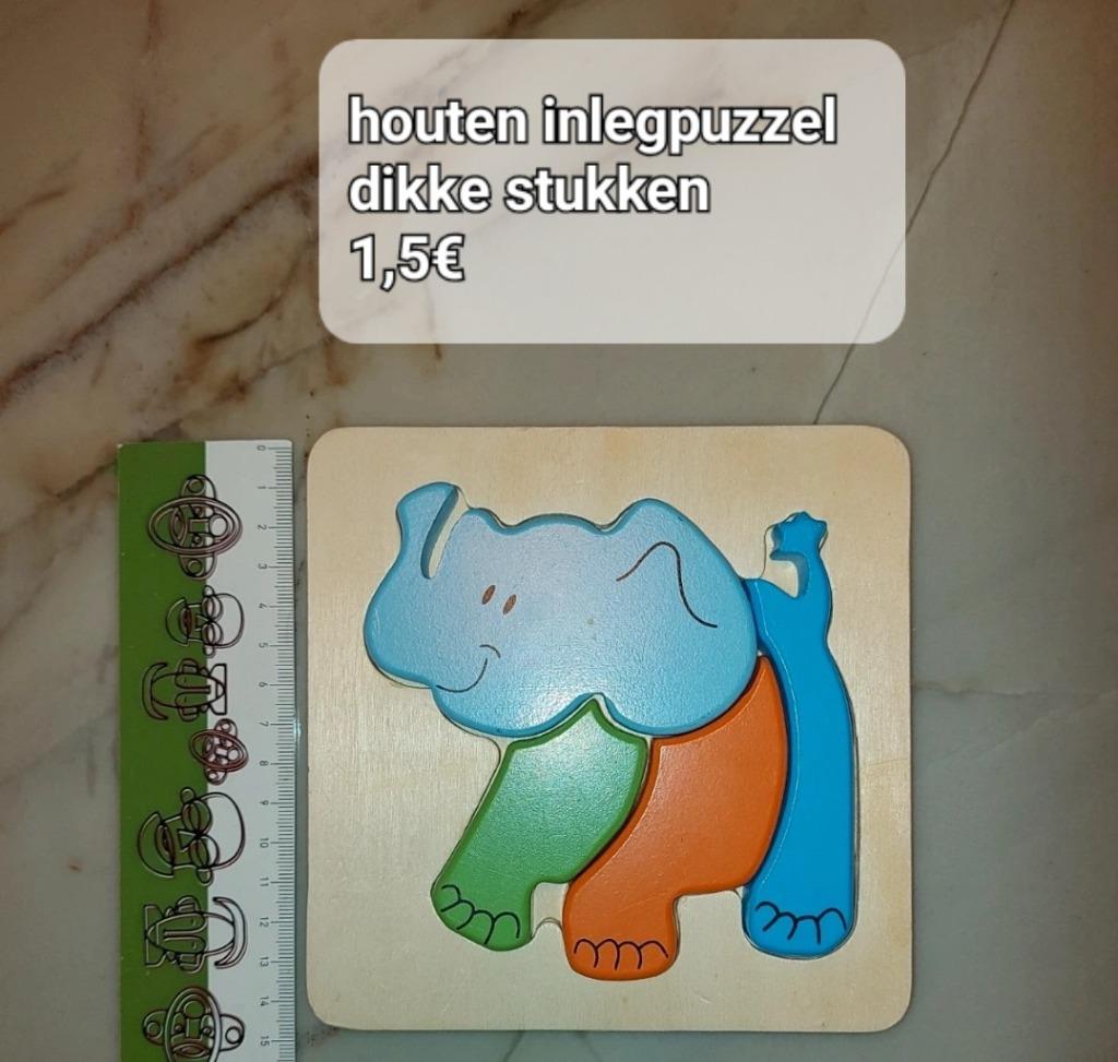 Inlegpuzzel hout, Ophalen of Verzenden, Zo goed als nieuw, Van hout, Minder dan 10 stukjes