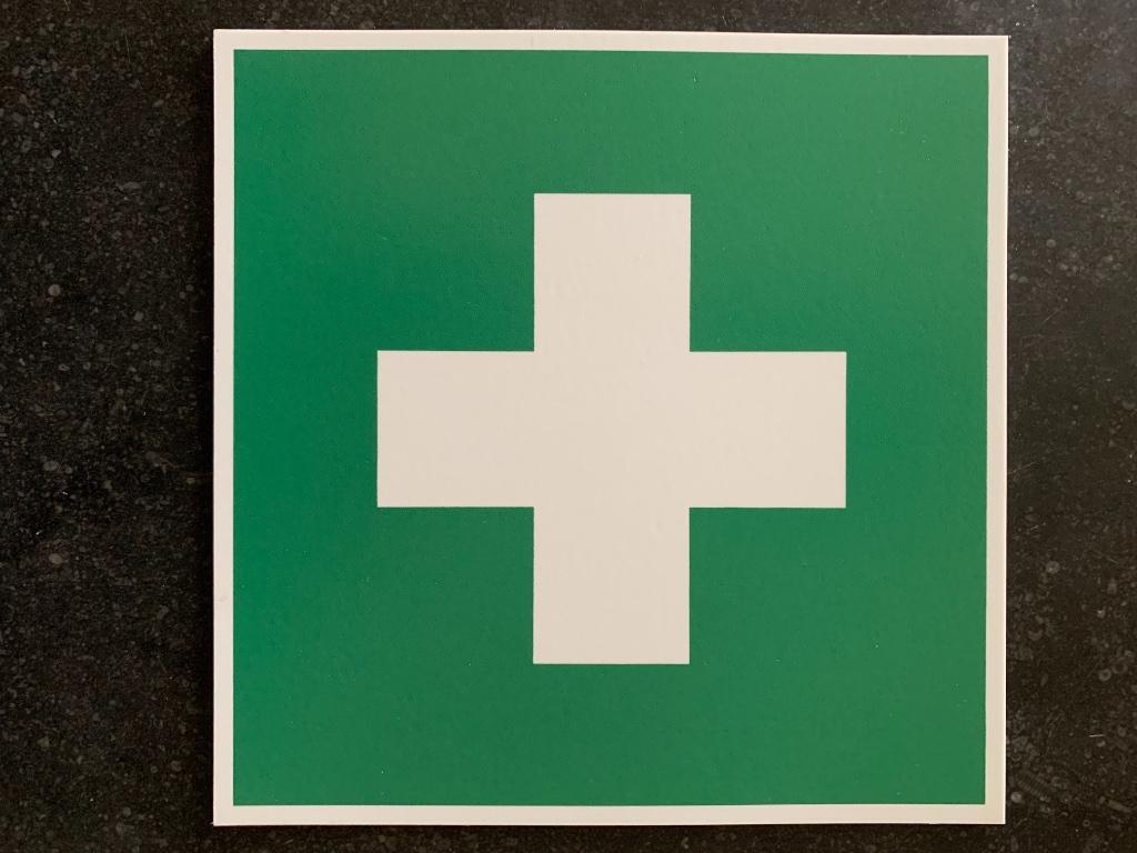Nood- en Evacuatiebord pictogram Hulppost Medic, Receptie of Entree, Ophalen of Verzenden, Nieuw zonder verpakking, Inrichting
