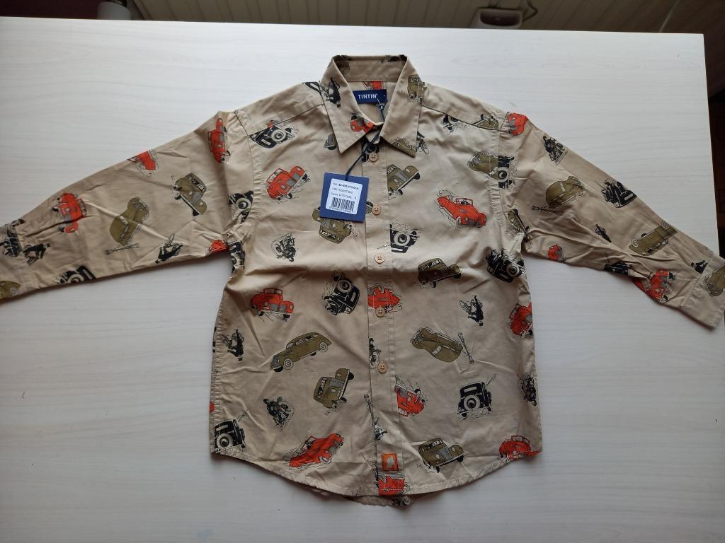 NIEUW zeer mooi hemd merk Kuifje (Tintin) maat 110, Kinderen en Baby's, Kuifje (tintin), Overhemd of Blouse, Nieuw, Ophalen of Verzenden