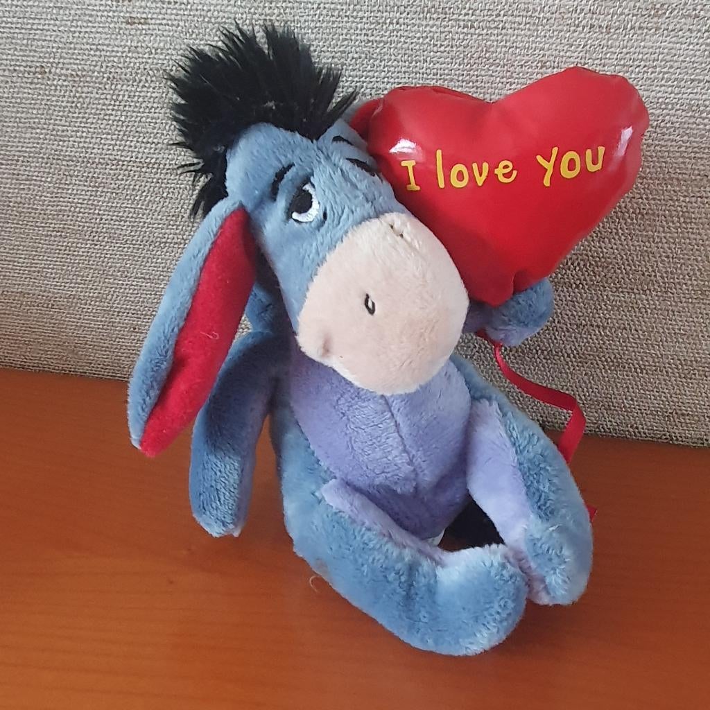 Peluche Bourriquet — 25 cm — Disney « I Love You », Enlèvement ou Envoi, Comme neuf, Autres types