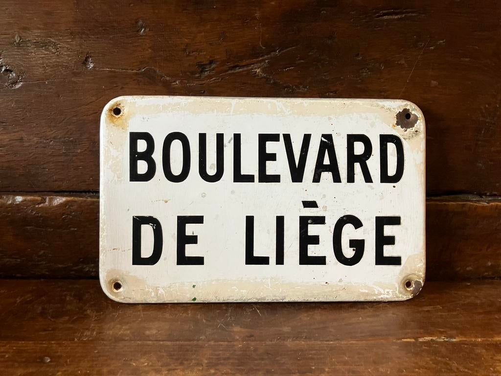 Plaque émaillée Boulevard de Liège, Enlèvement ou Envoi