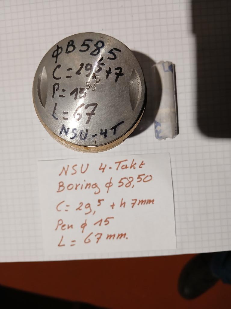 NSU 4-Takt zuiger boring: 58.50mm, Ophalen of Verzenden, Nieuw