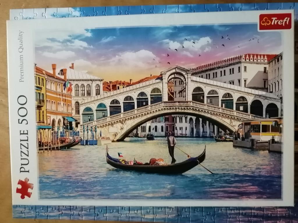 Puzzle Trefl 500 pièces Pont du Rialto, Venise, Ophalen of Verzenden, Zo goed als nieuw, Legpuzzel