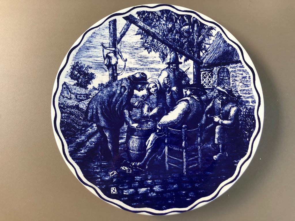 Mooi sierbord in Delfts blauw, gebroeders Boch, La Louvière, Antiek en Kunst, Ophalen of Verzenden
