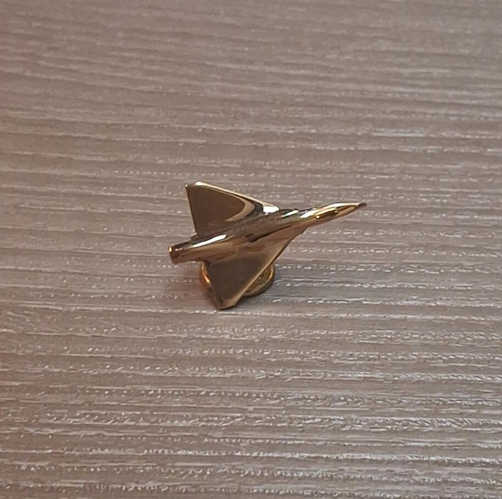 PIN - VLIEGTUIG - AVION - STRAALJAGER - GEVECHTSVLIEGTUIG, Verzenden, Gebruikt, Transport, Speldje of Pin