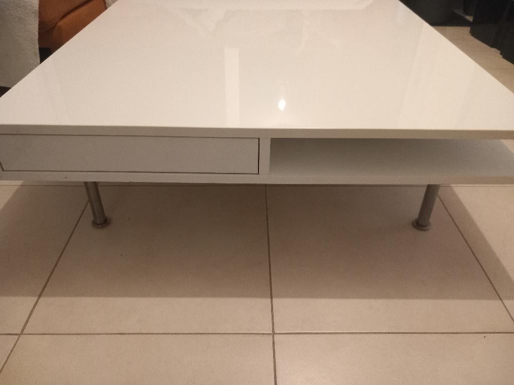 Tafel Salontafel hoogglans wit IKEA meubel bijzettafel, Ophalen