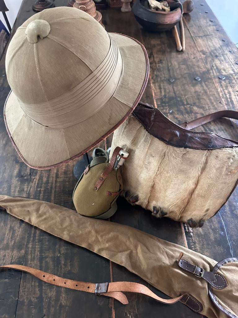 Tropenhelm Congo 1930 - 1940 Collectie Antropoloog, Antiek en Kunst, Verzenden