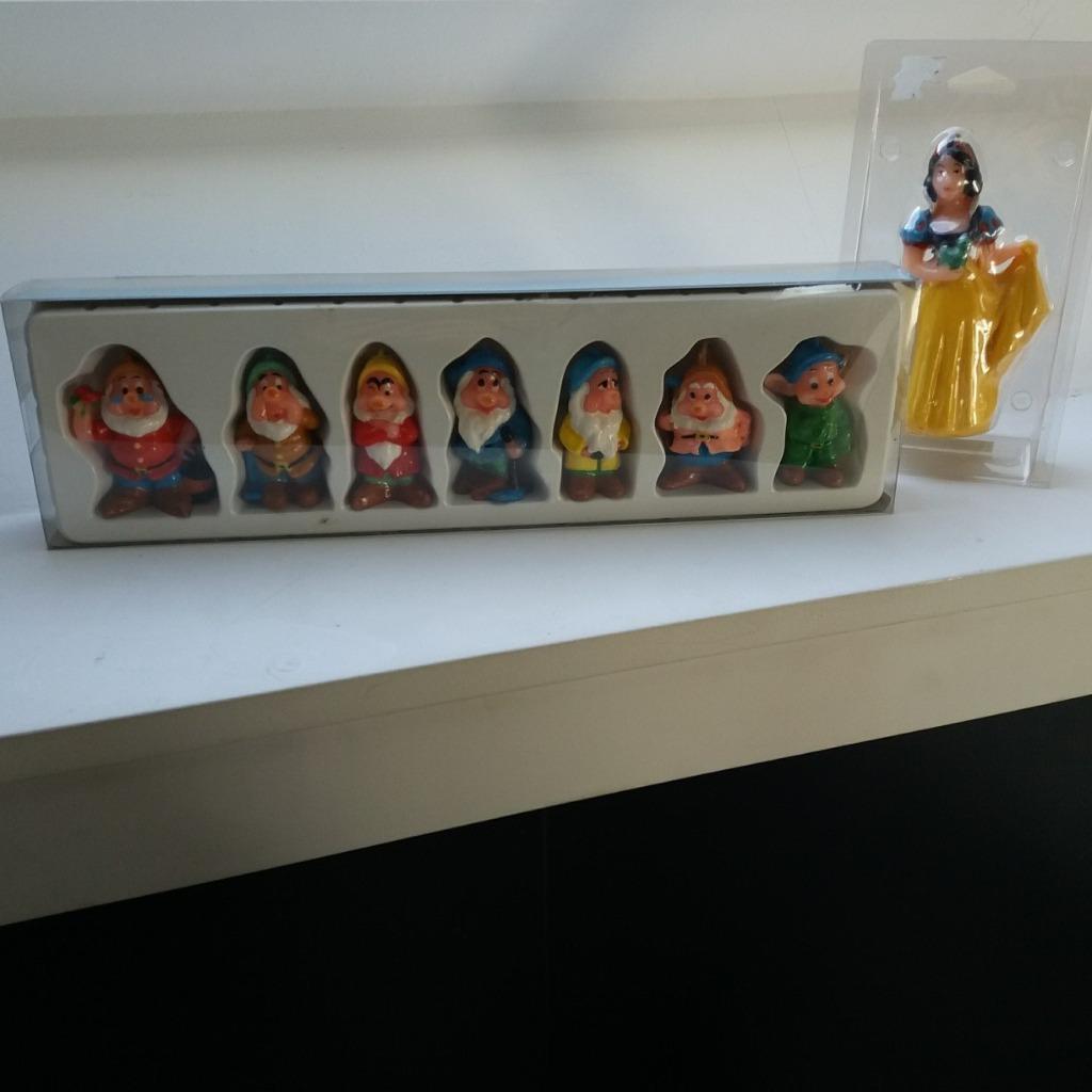 kaarsenset Sneeuwwitje en de 7 dwergen, Ophalen of Verzenden, Sneeuwwitje of Doornroosje, Nieuw, Beeldje of Figuurtje