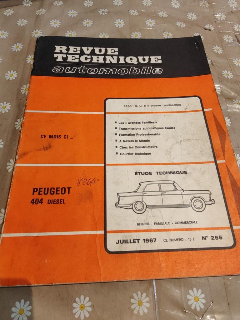 PEUGEOT 404 Diesel revue technique, Enlèvement ou Envoi