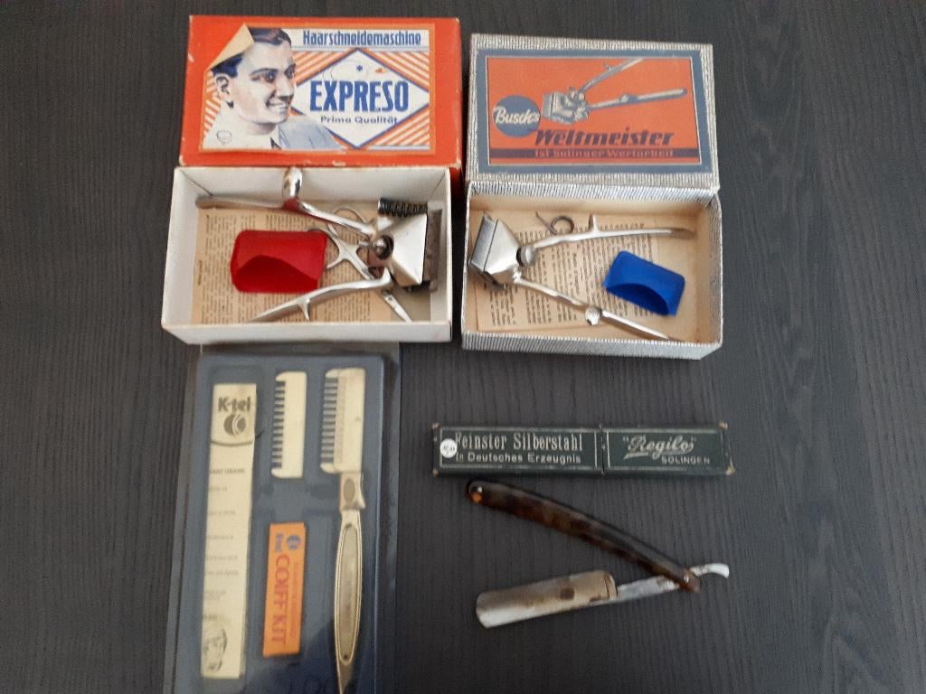 matériel de coiffeur rétro, Enlèvement
