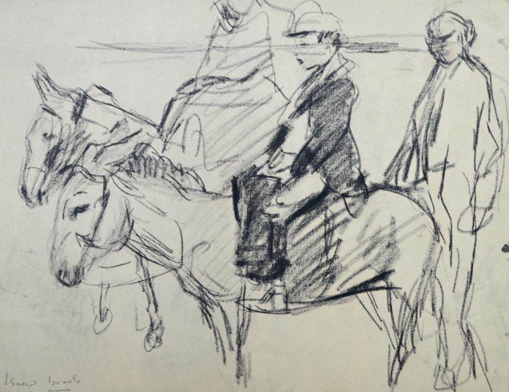 Isaac Israels - 'Donkey riding' - Gravure sur cuivre - 1965, Envoi