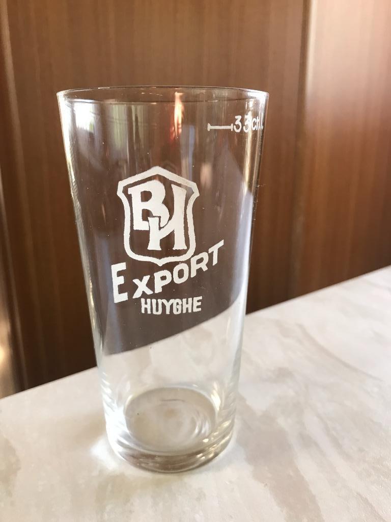 Export Huyghe  verre à bière ., Collections, Marques de bière, Enlèvement ou Envoi, Comme neuf, Verre ou Verres, Autres marques