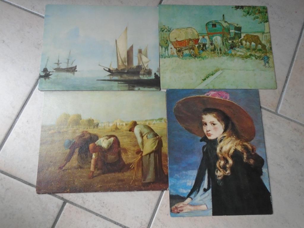 KARTONNEN STEUNPLAATJES „DELHAIZE” SCHILDERIJENCOLLECTIE, Ophalen of Verzenden