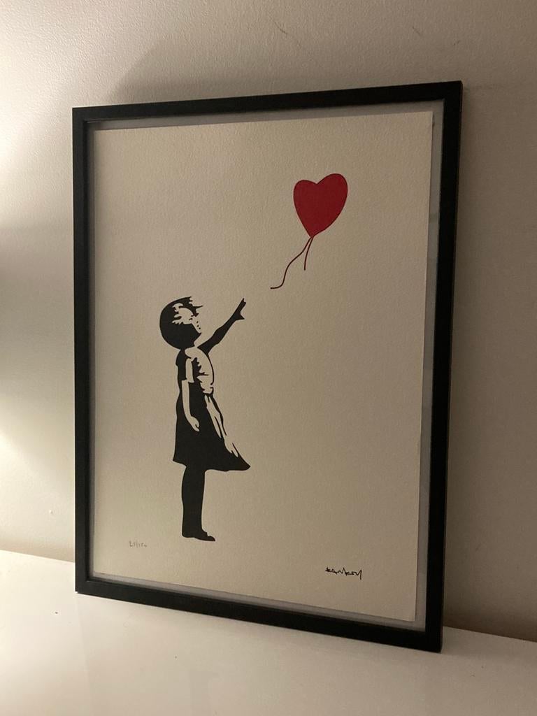 BANKSY : lithographie encadré et numérotée à la main, Antiquités & Art, Art | Lithographies & Sérigraphies, Enlèvement ou Envoi